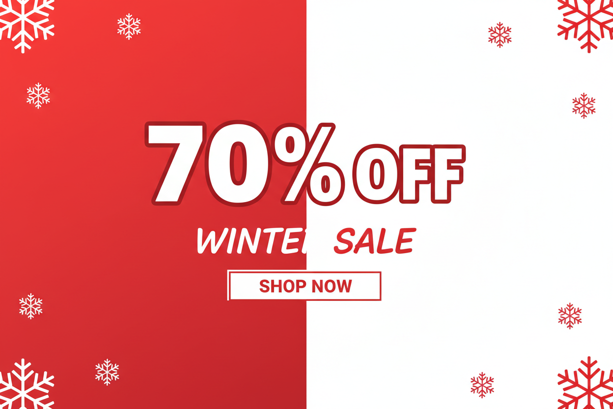 70% OFF Sale Banner