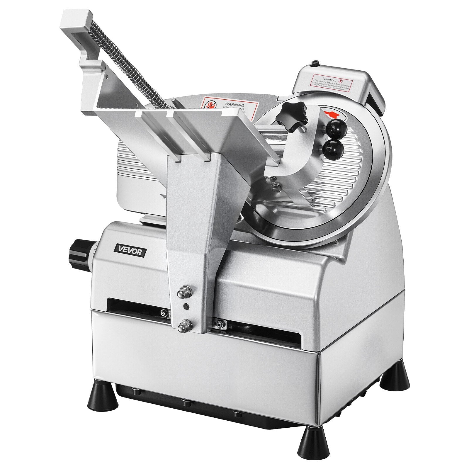Schweb Automatic Meat Slicer, 500W, Electric Deli Slicer Machine With 10 Inch Sharp 75Cr1 Steel Blade, 0-0.67 Inch Adjustable Thickness, 633 RPM Fast Slicing, For Frozen Meat, Cheese, And Bread